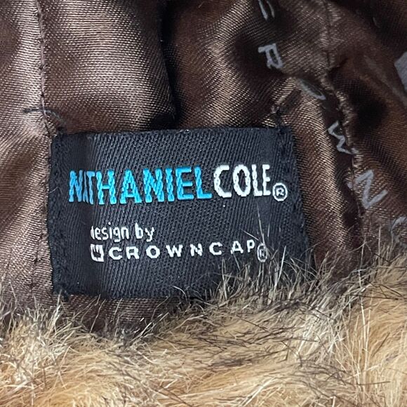 Nathaniel Cole Crown Cap Large Trapper Aviator Hat Camo Faux Fur - Picture 11 of 12